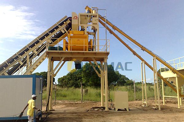 HZS35 Concrete Batching Plant in Nigeria